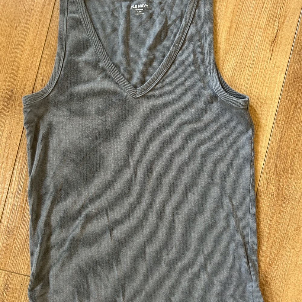 Old Navy Charcoal Ribbed Tank xl tall